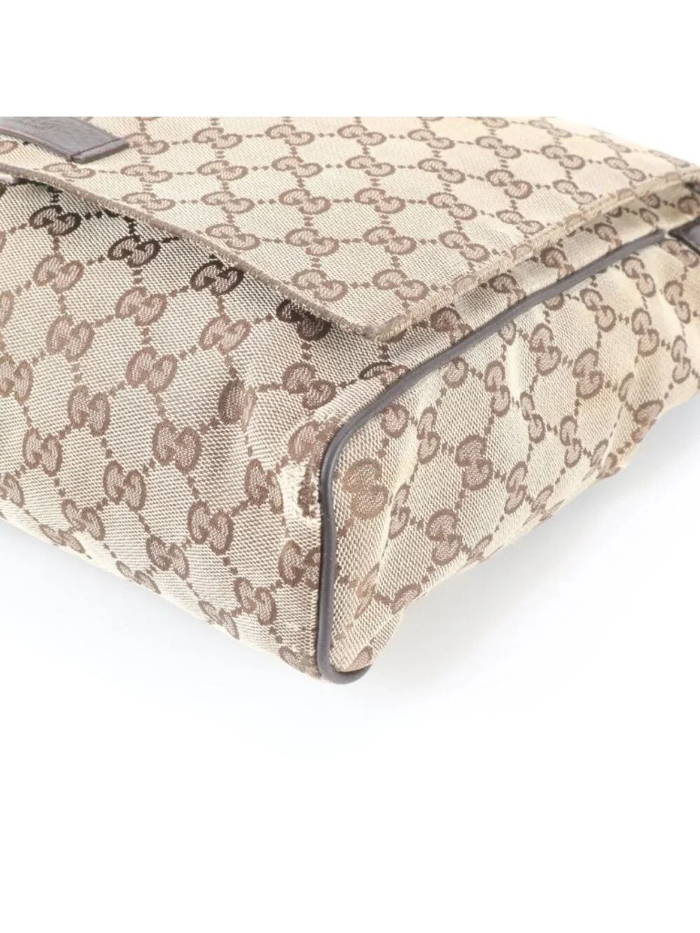 Gucci GG Canvas Leather Shoulder Bag Crossbody Messenger Business